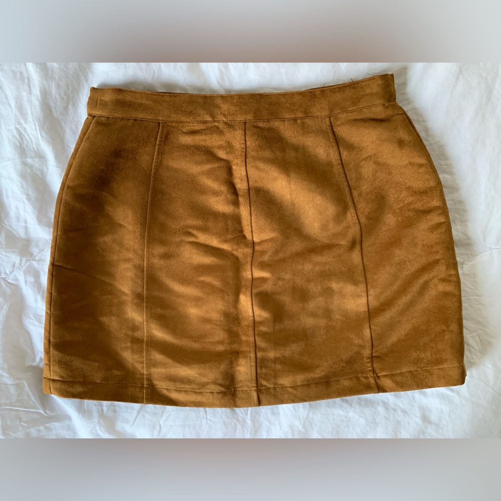 Old Navy Brown Faux Suede Skirt size 10 - Picture 2 of 5